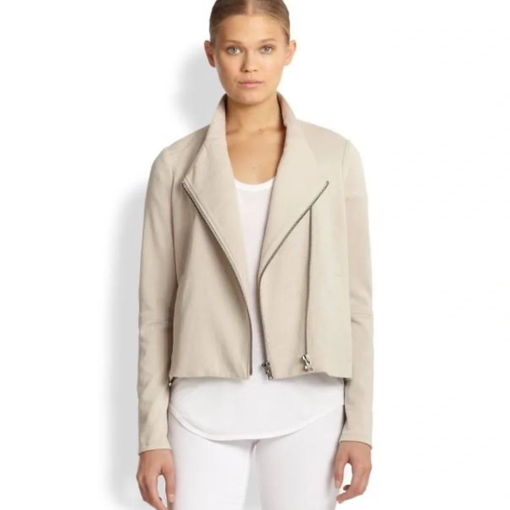 NWT Helmut Lang Double Zip Draped Tan Jacket P/XS - Picture 4 of 16
